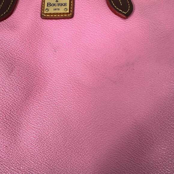Dooney & Bourke Barbie Pink Pebbled Leather Crossbody Top Handle Satchel Purse - Picture 9 of 10